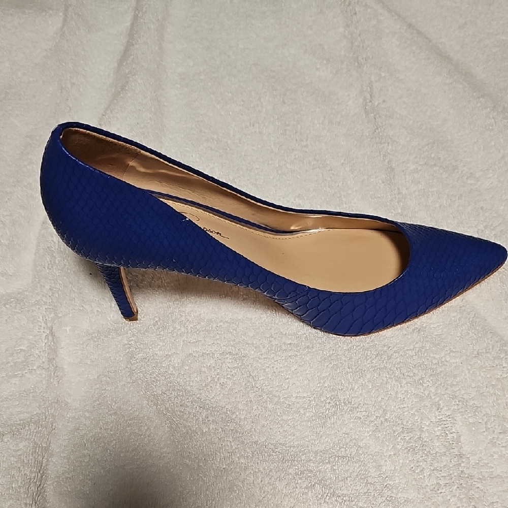 Jessica Simpson Blue Textured Heels